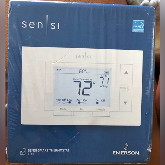Emerson sensi ST55 thermostat new in box in stock no c wire required DIY install - Picture 1 of 4